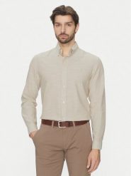 Jack&Jones Koszula Summer 12274599 Beżowy Regular Fit. Brązowe koszule Jack&Jones, l, bez wzorów, z bawełny, bez kołnierzyka, bez ramiączek. Za 109.99 zł.
