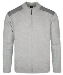 Sweter Wełniany Szary Rozpinany z Wysokim Dekoltem na Zamek, Ciepły -TRIKKO. Szare swetry rozpinane Trikko, l, bez wzorów, z wełny, bez kołnierzyka, bez ramiączek. Za 269.00 zł.