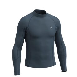 Top UV surfingowy męski Decathlon 100 długi rękaw. Niebieskie bluzki z długim rękawem Decathlon, m, bez wzorów, z elastanu, bez kołnierzyka, bez ramiączek. Za 59.99 zł.