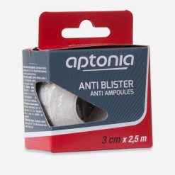 Plaster przeciw pęcherzom. Buty trekkingowe FORCLAZ, bez wzorów, z bawełny, bez zapięcia. Za 19.99 zł.