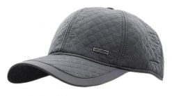 Czapka Szara z Daszkiem, z Nausznikami, Pikowana, Jesienno-Zimowy -Pako Jeans. Szare czapki z daszkiem Pako Jeans, na zimę, bez wzorów, z bawełny. Za 65.00 zł.