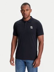 KARL LAGERFELD Polo 745710 553224 Granatowy Regular Fit. Niebieskie koszulki polo sportowe KARL LAGERFELD, l, bez wzorów, z bawełny, bez kołnierzyka, bez ramiączek. Za 349.99 zł.