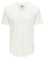 ONLY & SONS Koszulka w kolorze białym rozmiar: L. Białe bezrękawniki Only & Sons, l, bez wzorów, z bawełny, bez kołnierzyka, bez ramiączek. Za 56.53 zł.