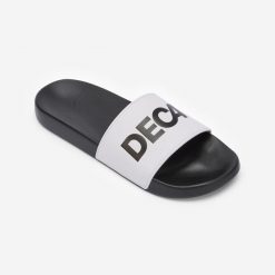 Klapki basenowe Decathlon 500 Collector. Niebieskie klapki NABAIJI, z materiału. Za 69.99 zł.