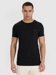 4F T-shirt slim gładki męski (2-pack) - czarny XXL. Czarne t-shirty 4F, m, bez wzorów, z bawełny, bez kołnierzyka, bez ramiączek. Za 99.99 zł.