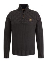 PME Legend Sweter w kolorze ciemnobrązowym rozmiar: XXL. Brązowe swetry nierozpinane PME Legend, xxl, bez wzorów, ze splotem, bez kołnierzyka, bez ramiączek. Za 352.21 zł.