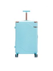 Semi Line Walizka duża T5811-5 Błękitny. Niebieskie walizki Semi-line, bez wzorów, z tworzywa sztucznego, duże. Za 329.99 zł.
