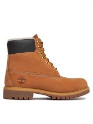 Timberland Trapery 6 In Premium Fur/Warm Lin TB0A2E312311 Brązowy. Brązowe trapery Timberland, z nubiku, bez zapięcia. Za 899.99 zł.