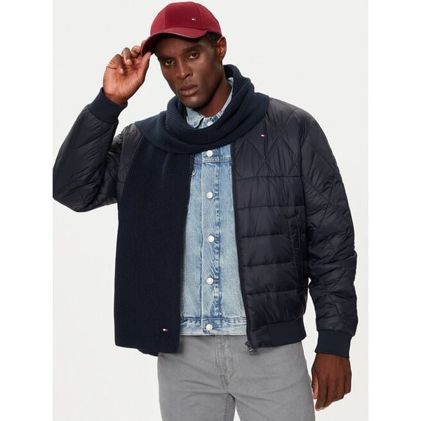 Szalik Tommy Hilfiger. Niebieskie szaliki Tommy Hilfiger, bez wzorów. Za 169.99 zł.