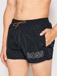 Boss Szorty kąpielowe Mooneye 50469280 Czarny Regular Fit. Czarne kąpielówki Boss, m, bez wzorów, z syntetyku. Za 179.99 zł.