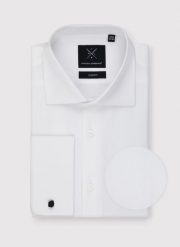 PAKO LORENTE - Koszula męska na spinki. Białe koszule Pako Lorente, m, bez wzorów, z bawełny, bez kołnierzyka, bez ramiączek. Za 299.99 zł.