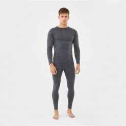 Bielizna Viking Lan Pro Merino. Szara bielizna termoaktywna Viking, na zimę, l, bez wzorów, bez ramiączek, narciarskie. Za 249.99 zł.