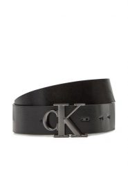 Calvin Klein Jeans Pasek Męski Monogram Plaque Buckle 35Mm Adj/Rev LV04G7033G Czarny. Czarne paski Calvin Klein Jeans, bez wzorów, z jeansu. Za 289.99 zł.