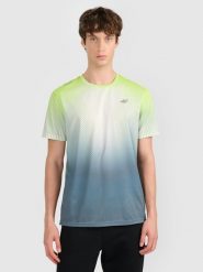 4F Koszulka szybkoschnąca z nadrukiem męska 4F x Robert Lewandowski - szara S. Szare t-shirty sportowe 4F, bez wzorów, z materiału, bez ramiączek, na fitness i siłownię. Za 149.99 zł.