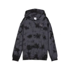 Młodzieżowa luźna bluza z kapturem Essentials z efektem tie-dye PUMA. Czarna bluzy z kapturem Puma, m, bez wzorów, z kapturem. Za 219.00 zł.