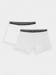 4F Bielizna bokserki (2-pack) męskie - białe 3XL. Biała bokserki 4F, m, bez wzorów, z bawełny. Za 79.99 zł.