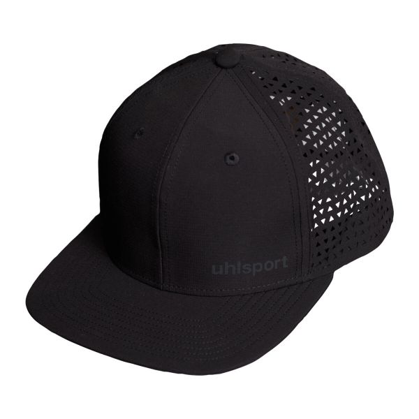 Czapka Trucker Uhlsport ID. Czarne czapki z daszkiem Uhlsport, bez wzorów. Za 147.50 zł.