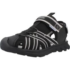 Sandały GEOX J SANDAL AIRADYUM BO Czarny. Czarne sandały Geox, z syntetyku, bez zapięcia. Za 214.99 zł.
