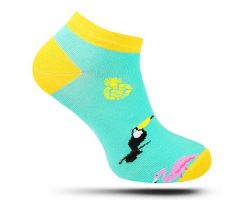 Skarpetki, Stopki, Zielono-Żółte, Flamingi, Tukany, Casualowe, Krótkie -EM Men's Accessories. Zielone skarpety Em men's accessories, bez wzorów, z bawełny. Za 19.99 zł.