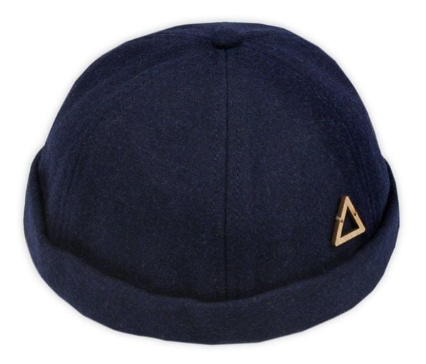 Wełniana Czapka Dokerka (Leonka) - V. Fraas - Granatowa. Niebieskie czapki zimowe V. Fraas, bez wzorów, z poliesteru. Za 59.00 zł.