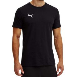 Koszulka męska sportowa czarna logo PUMA. Czarne t-shirty sportowe Puma, bez wzorów, bez ramiączek, na fitness i siłownię. Za 45.00 zł.