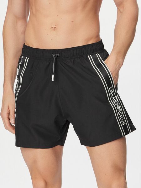 Emporio Armani Szorty kąpielowe EM000583 AF20426 UC001 Czarny Regular Fit. Czarne kąpielówki Emporio Armani, m, bez wzorów, z syntetyku. Za 288.99 zł.