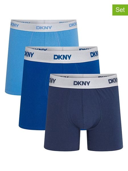 DKNY Bokserki (3 pary) w kolorze niebieskim rozmiar: XL. Niebieskie bokserki DKNY, xl, bez wzorów. Za 98.42 zł.