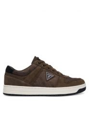 Guess Sneakersy FMTUDD SUE12 Brązowy ciemny. Brązowe buty sportowe casual Guess, z aplikacjami, z materiału, bez zapięcia. Za 494.99 zł.
