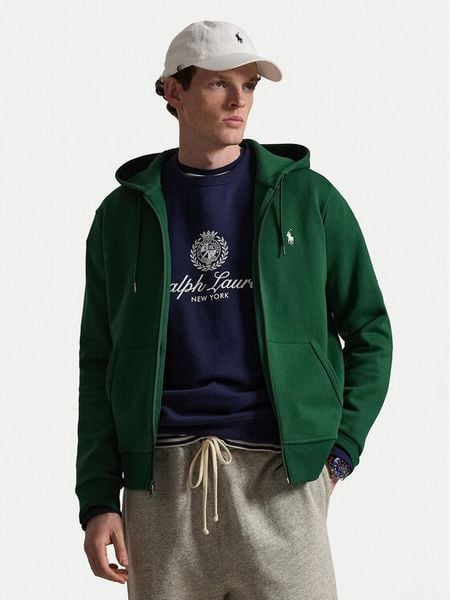 Polo Ralph Lauren Bluza 710881517508 Zielony Regular Fit. Zielone bluzy Polo Ralph Lauren, m, bez wzorów, z bawełny, bez kaptura. Za 879.99 zł.
