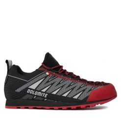 Trekkingi Dolomite. Czarne buty trekkingowe Dolomite, bez wzorów, z gore-texu, bez zapięcia. Za 949.99 zł.