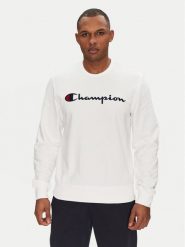 Champion Bluza 220727 Biały Slim Fit. Białe bluzy Champion, m, bez wzorów, z bawełny, bez kaptura. Za 179.99 zł.