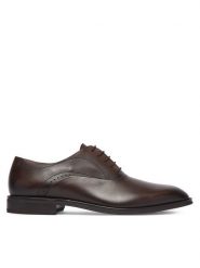 BOSS Półbuty Derrek 50562399 Brązowy ciemny. Brązowe eleganckie półbuty Boss, bez wzorów, ze skóry, bez obcasa, bez zapięcia. Za 1,489.00 zł.