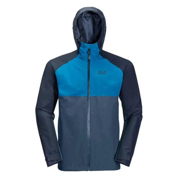 Męska Kurtka Mount Isa. Niebieskie kurtki Jack Wolfskin, l, bez wzorów, z materiału, z kapturem. Za 573.99 zł.