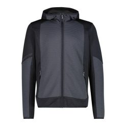 Polaire z kapturem CMP Grid Tech. Szare odzież kompresyjna CMP, l, bez wzorów, z polaru, na fitness i siłownię. Za 283.00 zł.