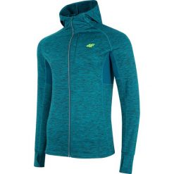 Bluza do biegania męska BLMF201 - morska zieleń melanż. Bluzy z kapturem marki 4F. Za 199.99 zł.