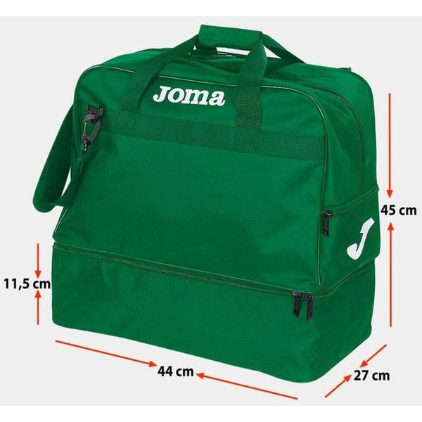 Torba Sportowa Joma Training III Zielona Średnia - Trwała i Przestronna. Zielone torby na ramię Joma, bez wzorów, na ramię, średnie, bez dodatków. Za 83.99 zł.
