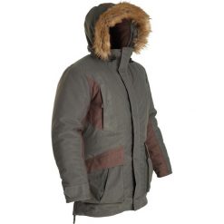 Kurtka myśliwska wodoodporna Warm -20°C 100. Zielone kurtki SOLOGNAC, xl, bez wzorów, z materiału, bez kaptura. Za 449.99 zł.