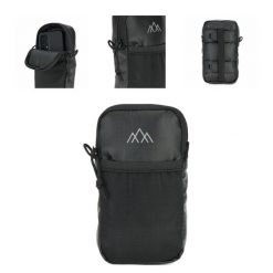Saszetka turystyczna Kadva Polypore mobilna kieszeń. Czarne torby na ramię KADVA, bez wzorów, bez dodatków. Za 49.99 zł.