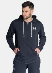 Bluza z kapturem męska czarna Under Armour UA Rival Terry Lc Fz. Czarne bluzy z kapturem Under Armour, l, bez wzorów, z kapturem. Za 179.99 zł.
