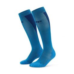 Męskie długie skarpety kompresyjne sportowe Core Ultralight CEP. Niebieskie odzież kompresyjna CEP, m, bez wzorów, z elastanu, na fitness i siłownię. Za 199.00 zł.