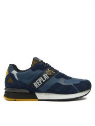 REPLAY Sneakersy Adrien Shades Lace-Up GMS1D.000.C0054T Granatowy. Niebieskie buty sportowe casual Replay, bez wzorów, ze skóry, bez zapięcia. Za 499.99 zł.