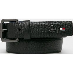 Tommy Hilfiger - Pasek skórzany. Czarne paski Tommy Hilfiger, bez wzorów, z materiału. W wyprzedaży za 219.90 zł.