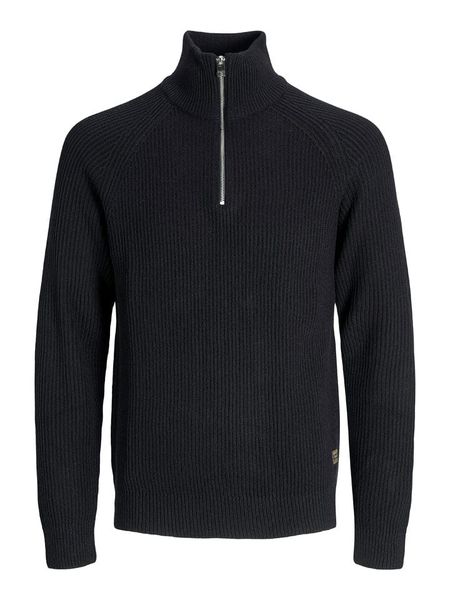 Jack & Jones Sweter w kolorze czarnym rozmiar: L. Czarne swetry nierozpinane Jack & Jones, l, bez wzorów, z bawełny, bez kołnierzyka, bez ramiączek. Za 114.95 zł.
