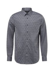 GUESS koszula biznesowa Mężczyźni Regular Fit Bawełna szary, L. Szare koszule Guess, l, z aplikacjami, z bawełny, bez kołnierzyka, bez ramiączek. Za 199.95 zł.