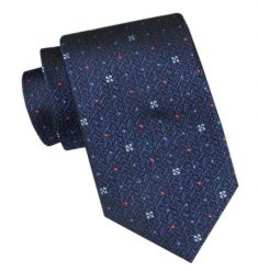 Męski Krawat - Angelo di Monti - Granat w Drobny Wzorek. Niebieskie krawaty i muchy Angelo di Monti, bez wzorów, z tkaniny. Za 45.00 zł.