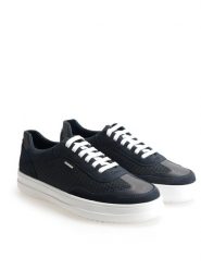 Geox Sneakersy "Tarvin" | U027QA0436K | Mężczyzna | Granatowy. Niebieskie buty sportowe casual Geox, z aplikacjami, ze skóry, z okrągłym noskiem, bez zapięcia. W wyprzedaży za 269.00 zł.
