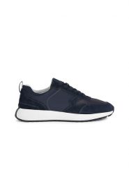 Geox Skórzane sneakersy "Volpiano" w kolorze granatowym rozmiar: 41. Niebieskie buty sportowe casual Geox, bez wzorów, z materiału, bez zapięcia. Za 202.03 zł.