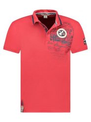 Geographical Norway Koszulka polo "Karuen" w kolorze czerwonym rozmiar: S. Czerwone koszulki polo Geographical Norway, s, bez wzorów, z bawełny, bez kołnierzyka, bez ramiączek. Za 84.01 zł.