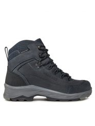 Bergson Trekkingi Aburo Mid Granatowy. Niebieskie botki sznurowane Bergson, bez wzorów, ze skóry, bez obcasa, bez zapięcia. Za 599.99 zł.
