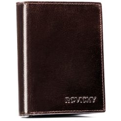 Portfel męski Rovicky N4-RPVT-BL brązowy. Brązowe portfele ROVICKY, bez wzorów, ze skóry. Za 57.99 zł.